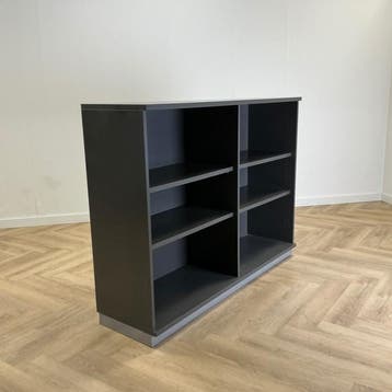 open kast vv 4 legborden  121x160x45 cm, antraciet-, Huis en Inrichting, Ophalen of Verzenden, Gebruikt