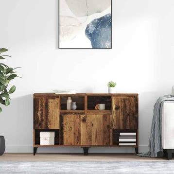vidaXL Dressoirs 2 st Oud Hout 60 x 35 x 70 cm Bewerkt hout, Verzenden, Nieuw, 50 tot 100 cm, 25 tot 50 cm