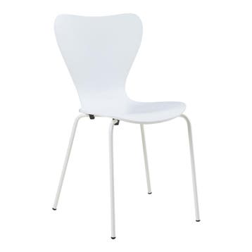 Eetkamerstoel Essunga 80x48x46 cm set van 4 wit [en.casa], Huis en Inrichting, Stoelen, Verzenden, Nieuw