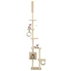 vidaXL Kattenkrabpaal met sisal krabpalen 260 cm beige, Dieren en Toebehoren, Verzenden, Nieuw