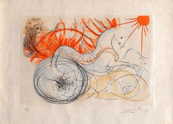 Salvador Dali (1904-1989) - Elijah and the Chariot of Fire
