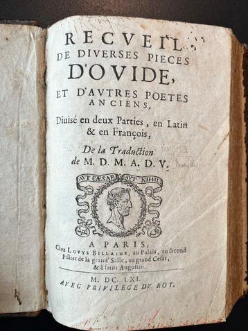 Ovide - Recueil de diverses pièces – Latin & français – 2