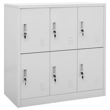 vidaXL Lockerkast 90x45x92,5 cm staal lichtgrijs, Verzenden, Nieuw
