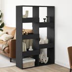 vidaXL Kamerscherm 100x33x155,5 cm bewerkt hout zwart, Verzenden, Nieuw, Overige houtsoorten