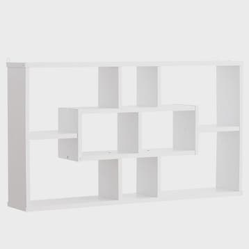 HOMCOM wall shelf set of 8 shelves wooden CDs book shelf, Verzenden, Nieuw