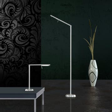 Vloerlamp - Dimbaar - 1-lichts - Mat Nikkel, Huis en Inrichting, Nieuw, Overige fittingen, Ophalen of Verzenden, Metaal