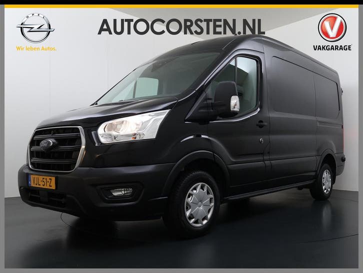 Ford Transit 310 2.0 TDCI L2H2 3-Persoons Camera Airco Stoel, Auto's, Bestelauto's, Lease, Overige kleuren, Handgeschakeld, Zwart