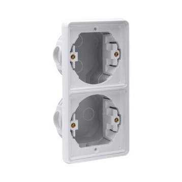 Niko New Hydro inbouwkader dubbel grijs IP55 verticaal, Ophalen of Verzenden, Nieuw