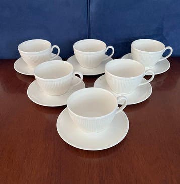 Wedgwood - Koffie- en theeservies (12) - Windsor - Aardewerk