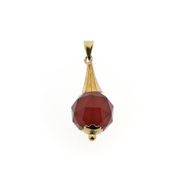 Gouden hanger met carneool (Hanger of bedel), Ophalen of Verzenden, Gebruikt, Goud, Overige merken