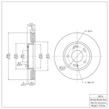 DFC 03-13 Hyundai Elantra Front Brake Rotor, Ophalen of Verzenden, Nieuw