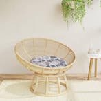 vidaXL Zitkussen rond ruitpatroon Ø 60x11 cm oxford stof, Huis en Inrichting, Woonaccessoires | Kussens, Verzenden, Nieuw