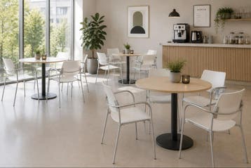 Segis Breeze kantinestoel, 4-poots, wit-aluminium, Ophalen of Verzenden, Gebruikt, Wit