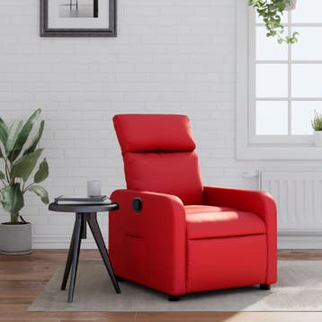 vidaXL Fauteuil verstelbaar kunstleer rood, Verzenden, Nieuw