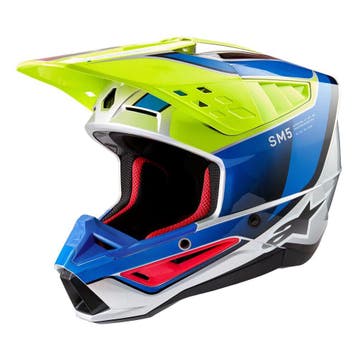 Alpinestars 2027 Supertech M5 Sail Crosshelm Fluor Geel / Bl, Ophalen of Verzenden, Nieuw