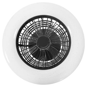 Plafondlamp met ventilator Storm, dimbaar, achteruitloop, Verzenden, Nieuw