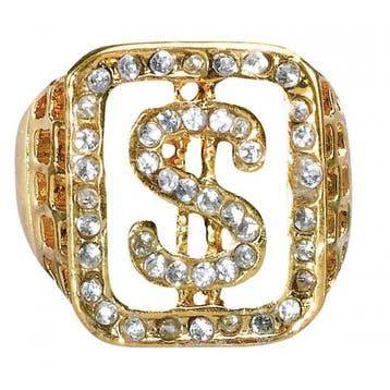 Gangster gouden ring met diamanten - Sieraden, Verzenden, Nieuw