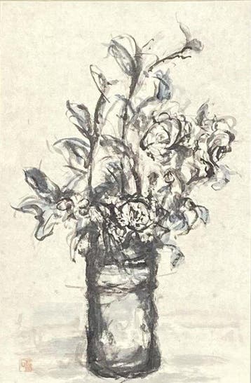 Flowers in a Vase - Suishi - Japan (Zonder minimumprijs)