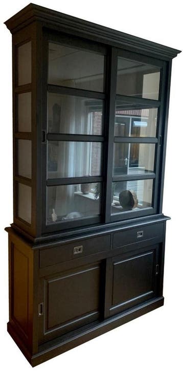 Buffetkast zwart - grijs Nijkerk 140 x 240cm, Ophalen of Verzenden, Nieuw