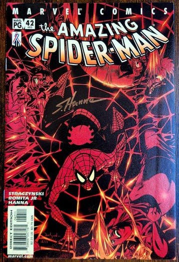 Amazing Spider-Man #42 - Signed by Scott Hanna + COA and POA, Nieuw