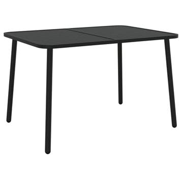 Terrastafel Modern Staal 110cm | Laatste Stuk!, Tuin en Terras, Ophalen of Verzenden, Zo goed als nieuw, Rechthoekig, Metaal
