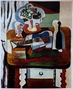 Pablo Picasso (1881-1973) - Verre Bouquet, Guitare,, Antiek en Kunst