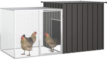 Kippenhok - 200x91x100 - cm - gegalvaniseerd - staal -, Verzenden, Nieuw