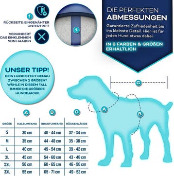 Hondenjas - Hondentrui - Winter - L - Blauw - TRESKO® •, Verzenden, Zo goed als nieuw