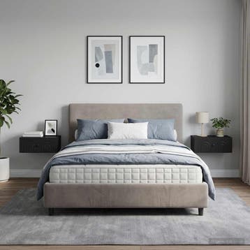 vidaXL Wandbeugel Bedkast 2 st Zwart 49 x 34,5 x 20 cm, Minder dan 45 cm, Verzenden, Nieuw, Minder dan 55 cm