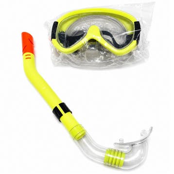 Snorkelset Pro Geel voor Volwassenen (Zwembaden, Recreatie), Tuin en Terras, Zwembaden, Verzenden, Nieuw
