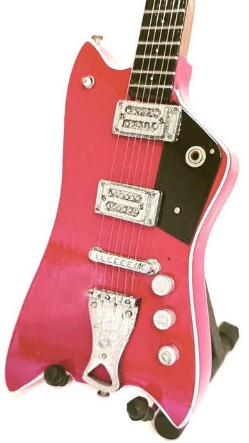 Miniatuur Gretsch Thunderbird gitaar - Billy Gibbons ZZ Top, Ophalen of Verzenden, Nieuw, Pop, Beeldje of Miniatuur
