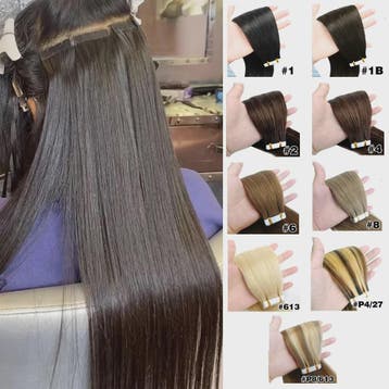 Tape-in Haarverlengingen 100% Echt Menselijk Haar - Kleur #2, Verzenden, Nieuw