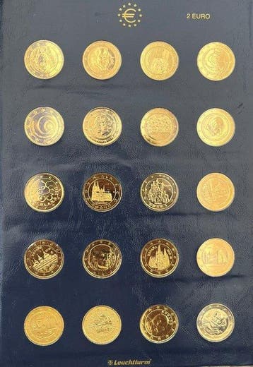Europa. 2 Euro 2011/2014 (20 gold plated coins incl. 2 Euro
