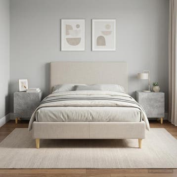 vidaXL Nachtkastje 2 st Betongrijs 43 x 34,5 x 50 cm Bewerkt, Minder dan 45 cm, Verzenden, Nieuw, Minder dan 55 cm