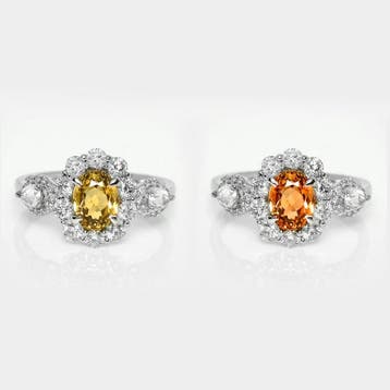 Zonder minimumprijs - Ring - 14 karaat Witgoud, IGI 1,33 ct, Nieuw