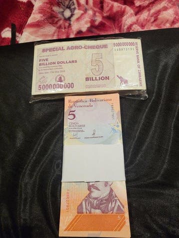 Zimbabwe, Venezuela. - 200 Banknotes - Various Dates (Zonder