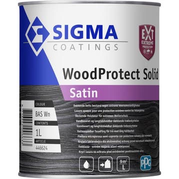 Woodprotect Solid Satin Dekkend 1 liter, Ophalen of Verzenden, Nieuw