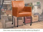 Leren eetkamerstoel Desire - Vintage Cognac (cognac) -, Nieuw, Leer, Ophalen of Verzenden, Eén