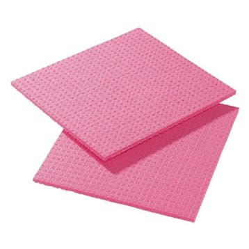 Sponsdoekje rood | 10 stuks | Cellulose/Polyester |, Verzenden, Nieuw in verpakking