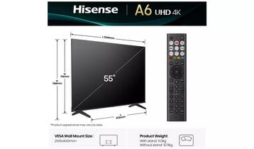 Hisense 55A6QTUK 4K UHD Smart TV 55 inch - Zwart, Audio, Tv en Foto, Televisies, Ophalen of Verzenden, Nieuw
