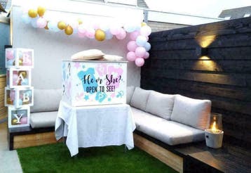 Gevulde Gender Reveal kist, Nieuw, Kraamcadeau