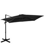 Zweefparasol Pisogne 300x300cm – Premium parasol | Zwart, Verzenden, Nieuw