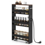 LIVSK Ultradunne Opbergkar op Wieltjes - 4 Niveaus met Oplaa, Verzenden, Nieuw