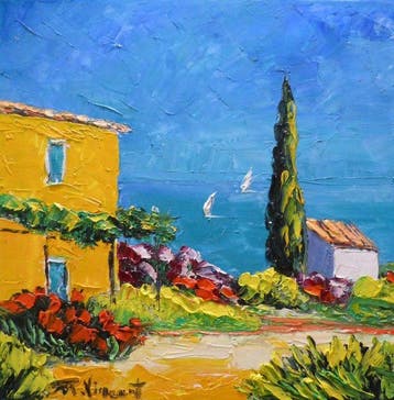 R. Vincent (1954) - Provence oeuvre de Vincent Rallo, Antiek en Kunst