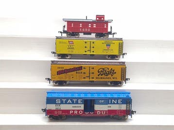 Fleischmann H0 - Modeltrein goederenwagon (4) - 4x, Nieuw