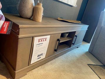 Liverpool tv dressoir, Ophalen, Nieuw, Eikenhout, 150 tot 200 cm