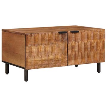 vidaXL Salontafel Bruin 80 x 50 x 40 cm Massief Mango Hout, Huis en Inrichting, Tafels | Salontafels, Verzenden, Nieuw, Overige houtsoorten