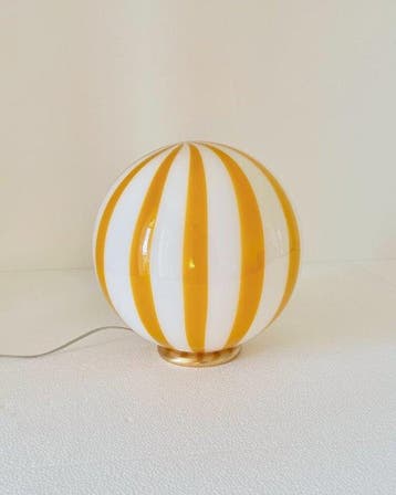 MIMU interior - Tafellamp - Murano amber filigrana - stok, Antiek en Kunst