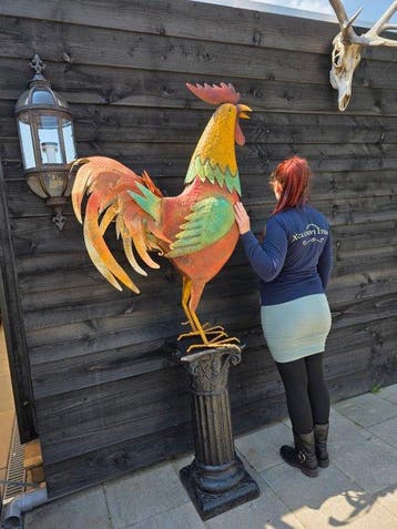 Beeld, XXL Rooster - 124 cm - Metaal - 2026