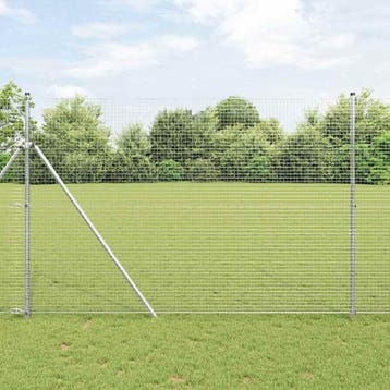vidaXL gelast draadhek met grondbevestiging 25 x 1,6 m, Verzenden, Nieuw, IJzer